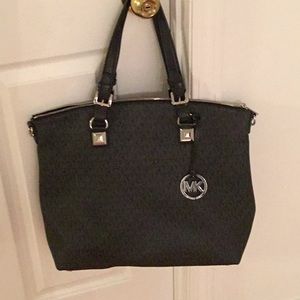 Michael Kors black logo satchel